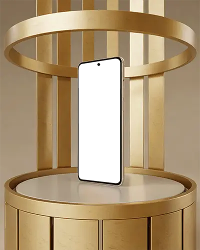 Modern Phone Mockup Display For App Presentations And Digital Marketing Showcase Design