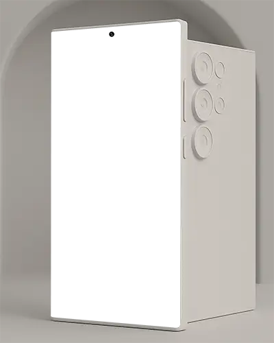 Modern Smartphone Mockup Featuring Large Screen High Resolution Display And Camera Array