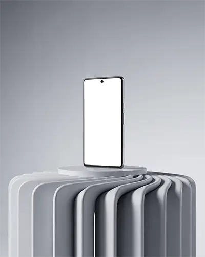 modern-phone-mockup-on-architectural-pedestal-with-sculpted-curves-and-clean-grey-backdrop