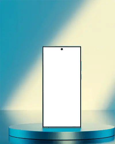 samsung-phone-mockup-in-studio-scene-with-sleek-base-and-split-gradient-lighting-effect