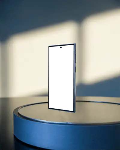 android-smartphone-mockup-standing-vertically-on-mirror-like-base-with-soft-light-and-shadow