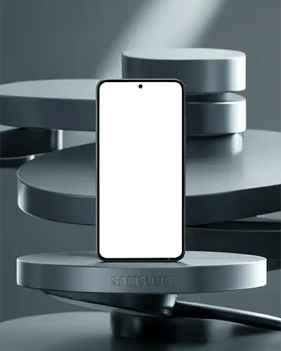 samsung-phone-mockup-premium-smartphone-on-modern-metal-platform-with-futuristic-design