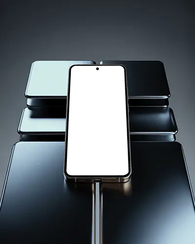 google-pixel-phone-mockup-premium-smartphone-on-stacked-metallic-platform-with-soft-light