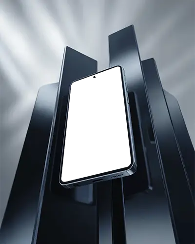 samsung-phone-mockup-premium-smartphone-floating-on-futuristic-metal-structures-with-light