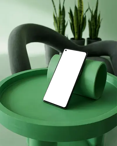 oneplus-phone-mockup-premium-smartphone-on-green-podium-with-modern-interior-decor-setting