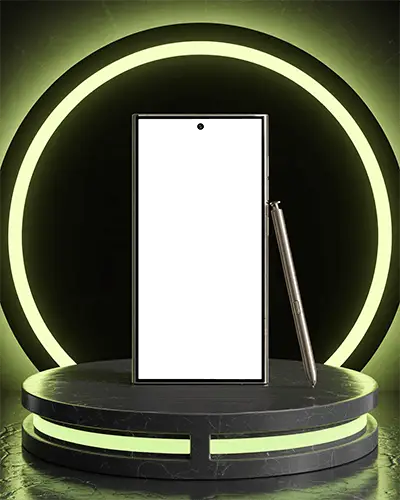 realistic-samsung-s25-ultra-phone-mockup-smartphone-display-on-neon-lit-podium-with-digital-style