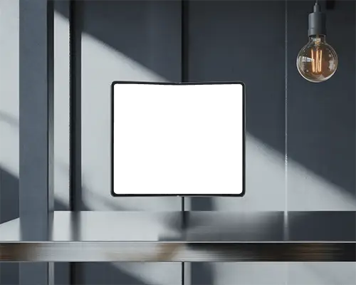 samsung-galaxy-fold-phone-mockup-front-display-on-metal-shelf-modern-industrial-lighting
