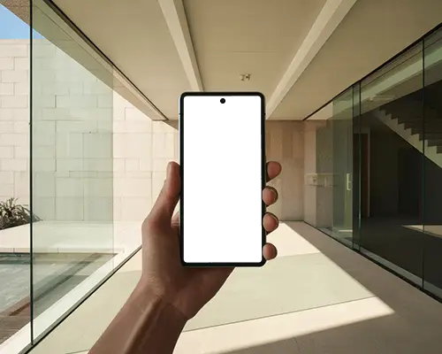 samsung-phone-mockup-handheld-front-display-in-modern-architectural-glass-hall-natural-light
