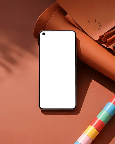 Nothing Blank Phone Screen Mockup On Aesthetic Surface Ideal For Advertising And Branding