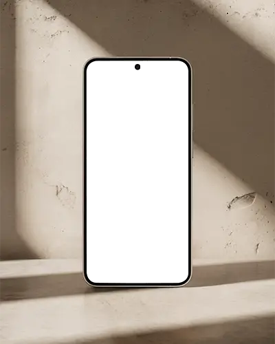 Motorola Vertical Smartphone Mockup Showcasing Latest Mobile Interface On Smooth Surface