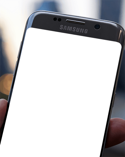 Closeup Smartphone Mockup Handheld Modern Gym Background