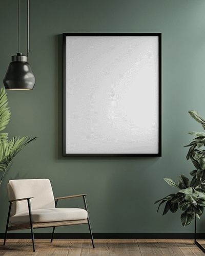 Studio Spies Artwork Frame Mockup Mid Century Modern Chair