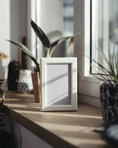 neutral-interior-frame-mockup-basking-in-sunlight-on-wooden-surface-with-potted-plants-for-design-showcase