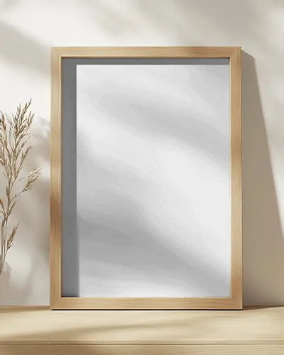 elegant-natural-wooden-frame-mockup-in-warm-light-for-boho-posters-and-modern-branding-visuals