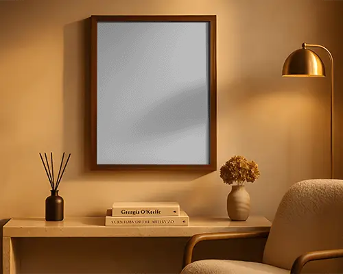 Modern Minimalist Frame Mockup For Interior Decor Artwork Presentation