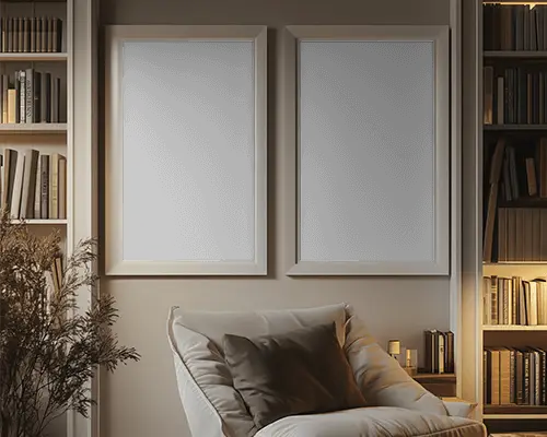 cozy-reading-nook-with-modern-minimalist-frame-mockup-and-decorative-bookshelf