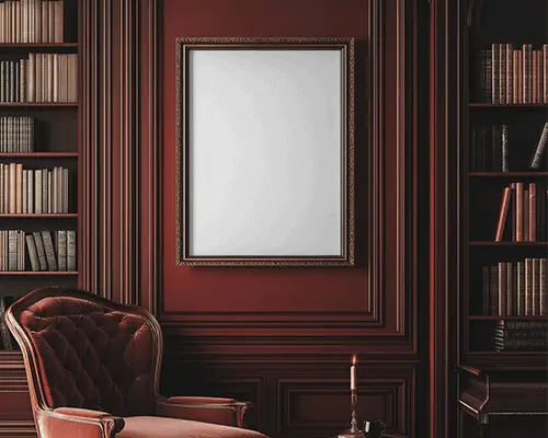 classic-elegant-frame-mockup-for-luxury-library-or-vintage-study-room-interior