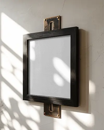 contemporary-square-frame-on-textured-wall-with-natural-light-shadow-patterns