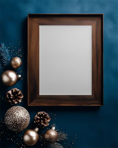 elegant-wooden-frame-mockup-with-festive-pinecone-decorations-for-holiday-designs