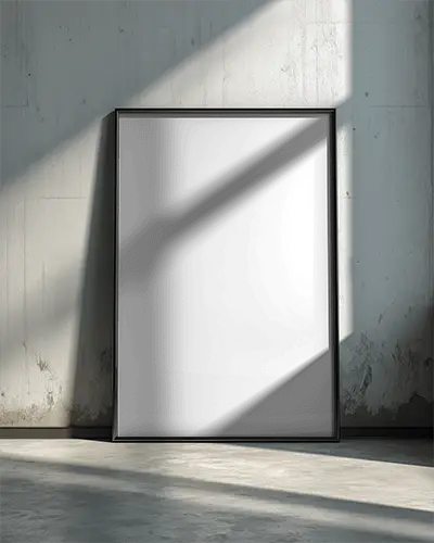 Modern Minimalist Frame Mockup For Wall Display And Art Promotion In Interior Spaces