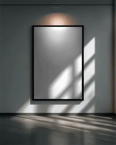 Modern Minimalist Wall Frame Mockup For Art Display And Gallery Designs