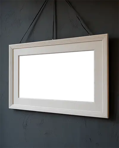 Rectangular Wall Hanging Frame Mockup For Photo Print Presentation Use