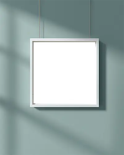 Modern Square Frame Mockup For Wall Art Display And Creative Design Showcase