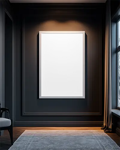 Elegant Minimalist Frame Mockup For Modern Interior Design And Art Presentation Display