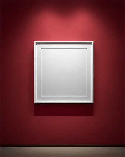 Modern Square Frame Mockup For Art Display And Creative Wall Decoration Presentation