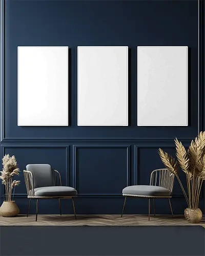 Modern Minimalist Living Room Canvas Mockup Wall Art Display Mockup Interior Decor Home Style