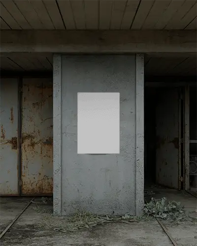 Rustic Industrial Poster Mockup With Distressed Textured Background For Art Design