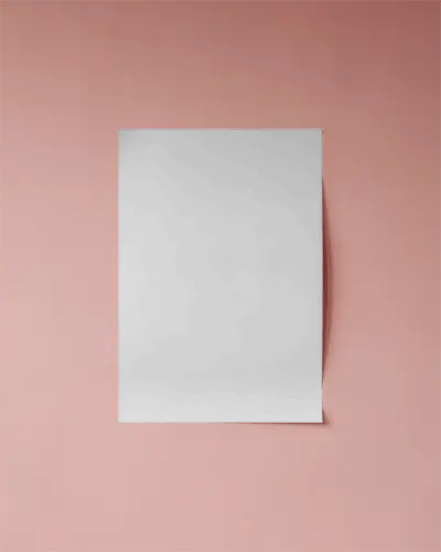 Modern Poster Mockup With Clean Background For Artwork Preview