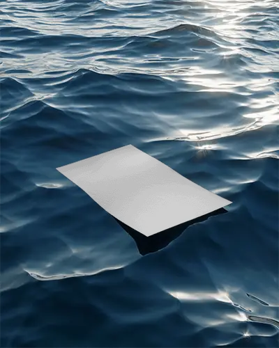 High Quality Floating Poster Mockup Realistic Water Surface For Creative Display Designs