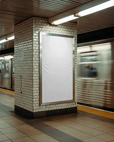 urban-subway-pillar-banner-advertising-mockup-empty-for-marketing-design