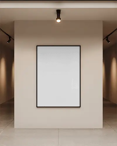 minimalist-blank-poster-mockup-on-modern-gallery-wall-with-spotlights-and-floor-tiles