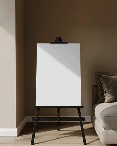 blank-poster-mockup-on-easel-modern-interior-for-artwork-display-and-promotion
