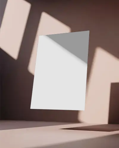 Modern Minimalist Floating Poster Mockup With Natural Light And Shadow Effect