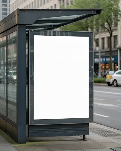 street-side-poster-mockup-urban-bus-stop-advertisement-display-blank-frame-template