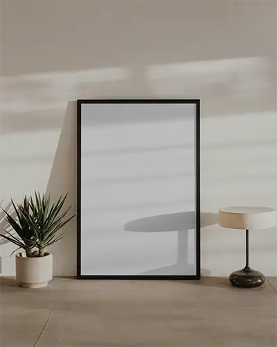 minimalist-poster-mockup-with-plant-and-lamp-interior-design-poster-display-idea-for-home