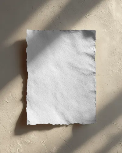 High Quality Textured Paper Poster Mockup With Natural Light And Soft Shadows