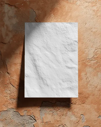 Modern Poster Mockup On Weathered Textured Wall With Natural Shadow Effects