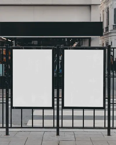 Street Fence Advertising Poster Mockup For Urban Promotional Campaigns And Marketing Content