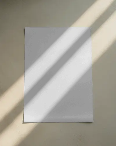 Realistic Poster Layout With Sunlight Stripe Shadow For Professional Print Design Mockup Use