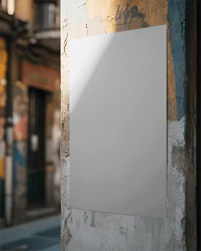 Urban Street Poster Mockup On Textured Wall For Creative Display And Advertising Purposes