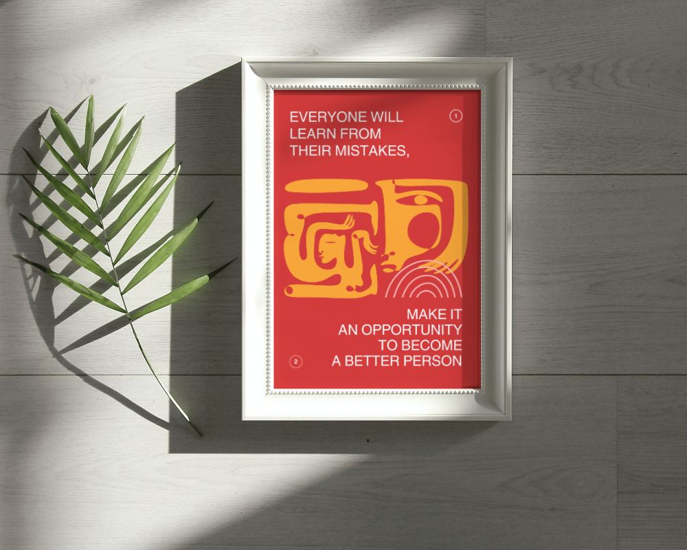 Poster Flatlay With Shadows And Lights