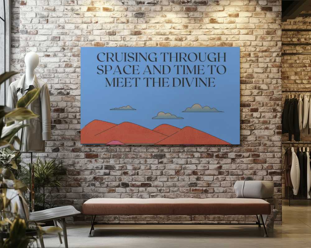 Exposed Brick Wall Poster Mockup Modern Showroom With Natural Light