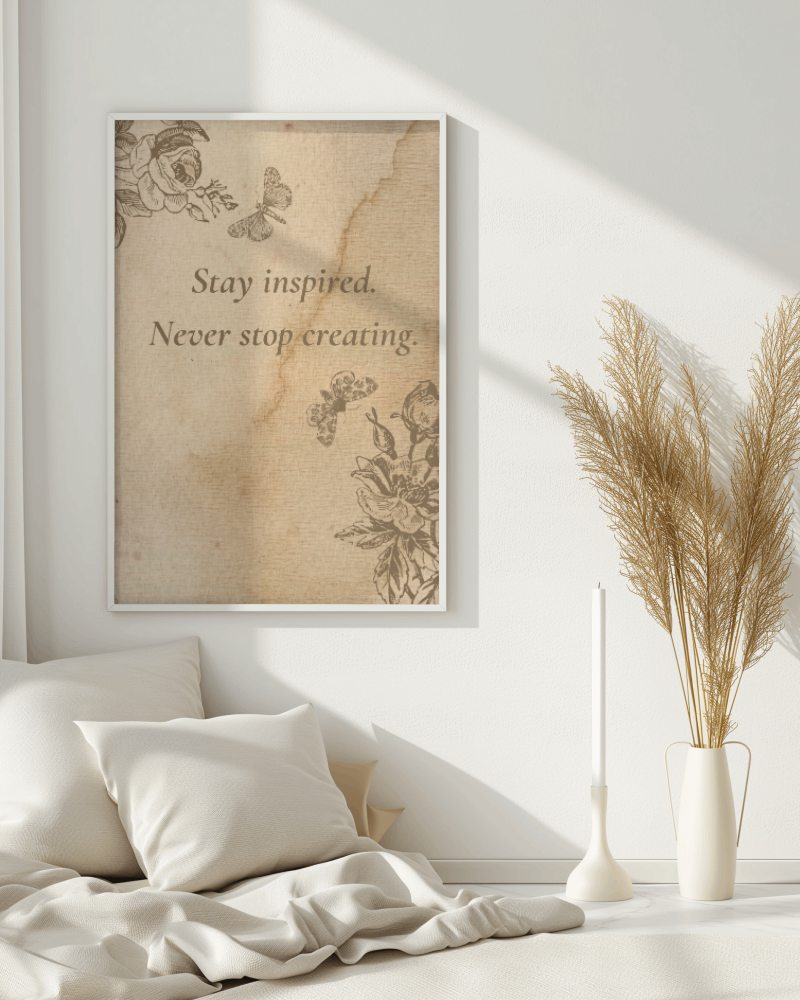 Poster Mockup In Neutral Setting