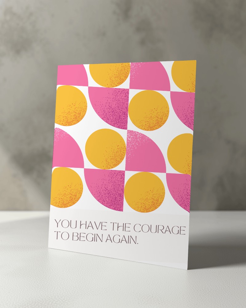 Poster Mockup Standing On Plain Surface