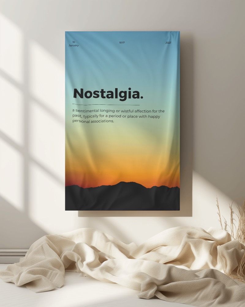 Cloth Poster Mockup In Living Room With Sheet Lying On Floor