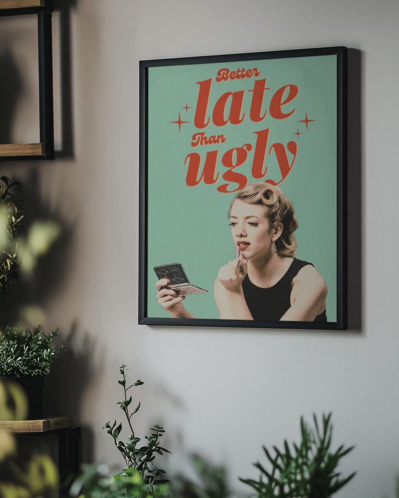 Framed Wall Art Mockup Featuring Design Placeholder In Nature Inspired Room Decor